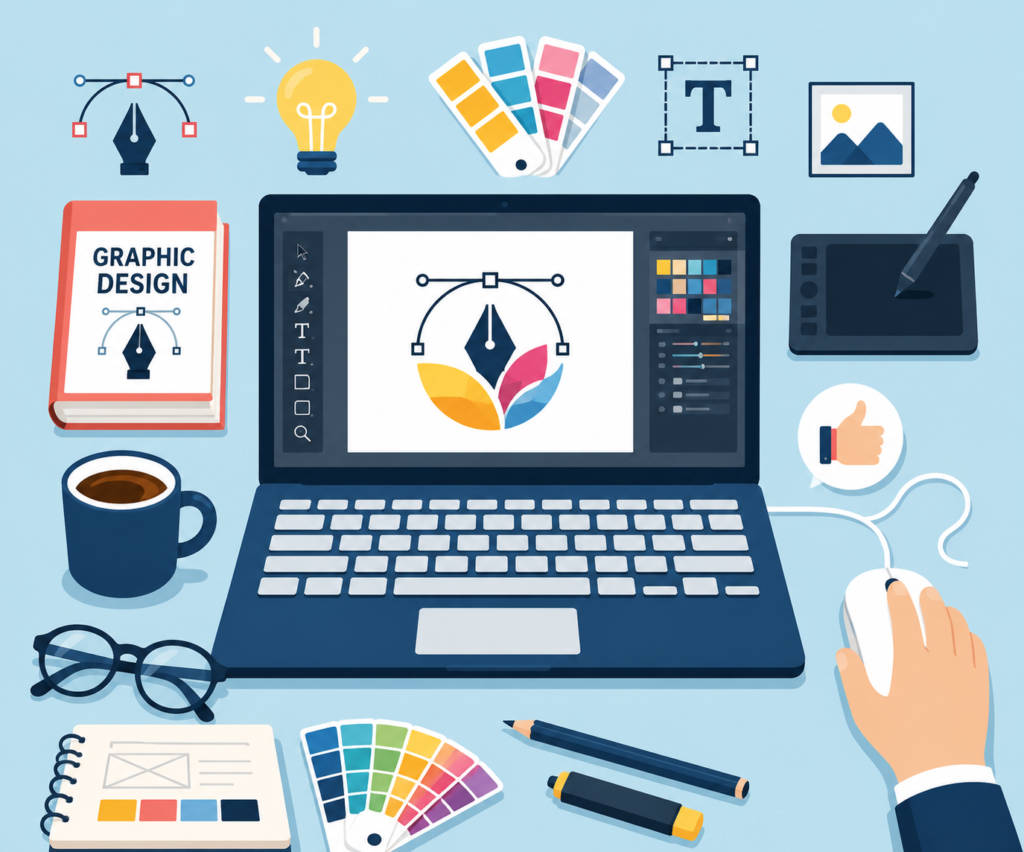 Graphic Designing Creative Workspace